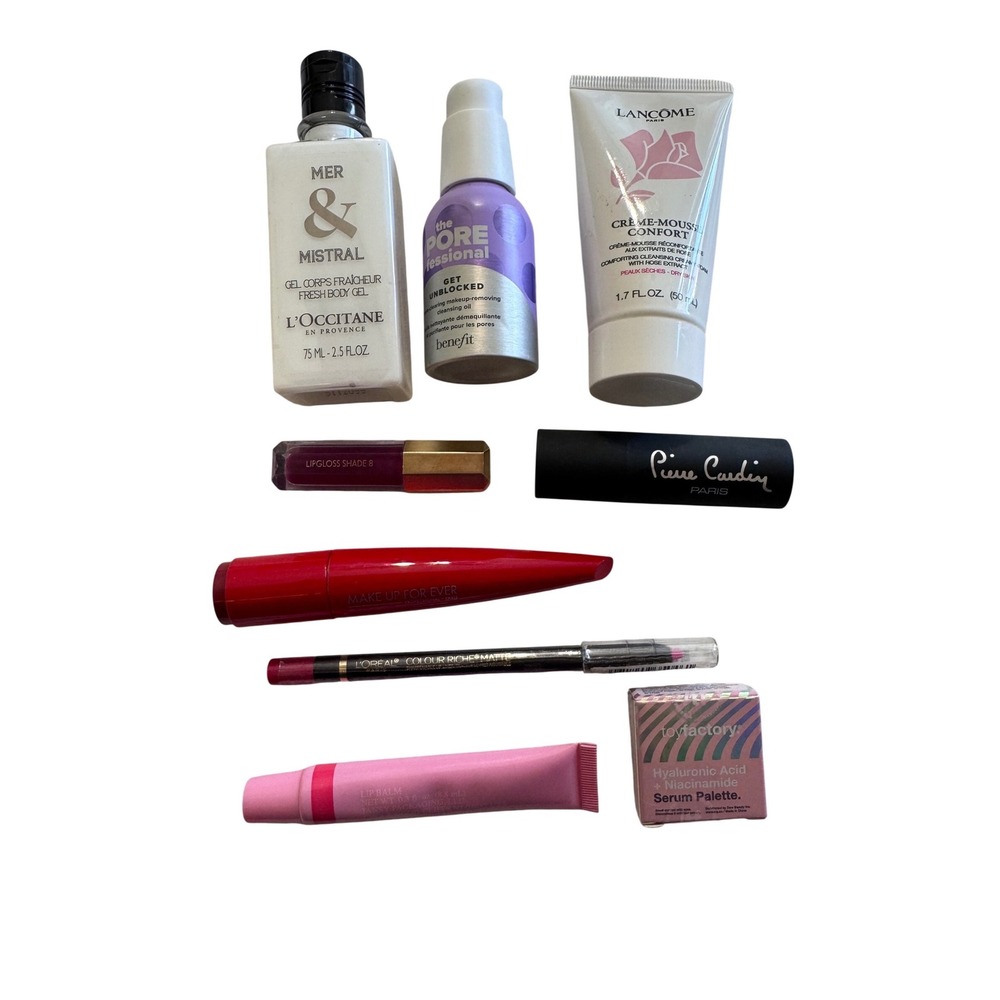 9 pcs bundle Lancome Benefit L'Occitane Makeup Skincare Bundle Sephora Travel